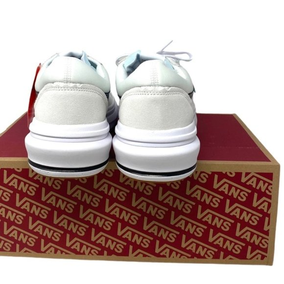 VANS Old Skool Overt CC Shoes Platform White Canvas Suede Men's Low VN0A7Q5EWHT - Picture 6 of 10